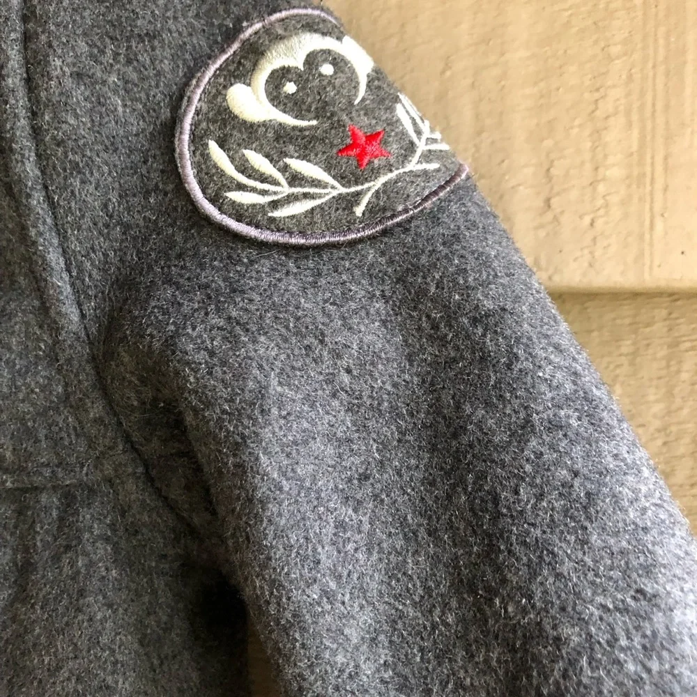 Appaman 4t Boys Gray Pea Coat with Red Lining